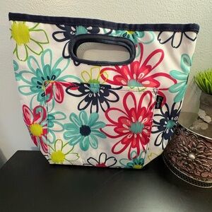 Thirty-One Multicolor Floral Tote Insulated Lunch Bag